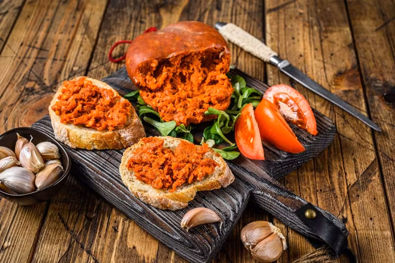 tostas de sobrasada de Mallorca