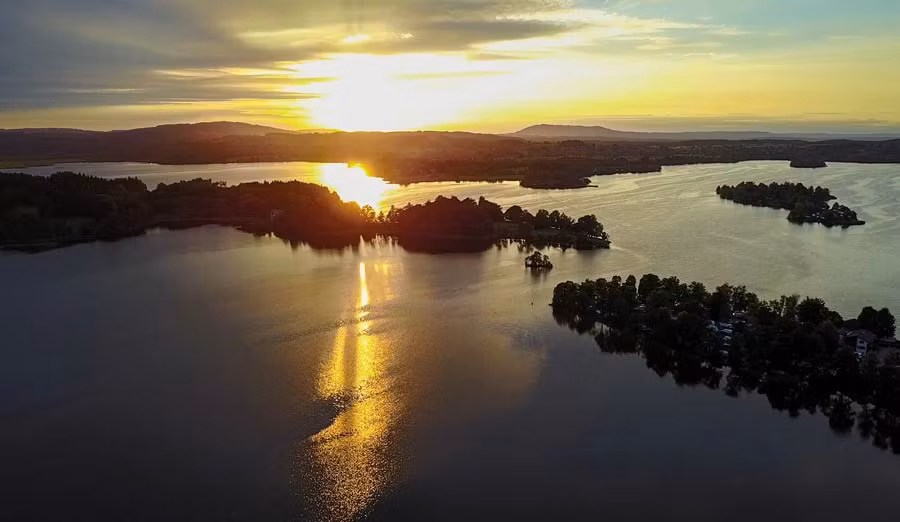 Atardecer en el lago Staffelsee.