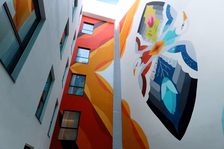 mural boa mistura iberostar paseo gracia hotel barcelona