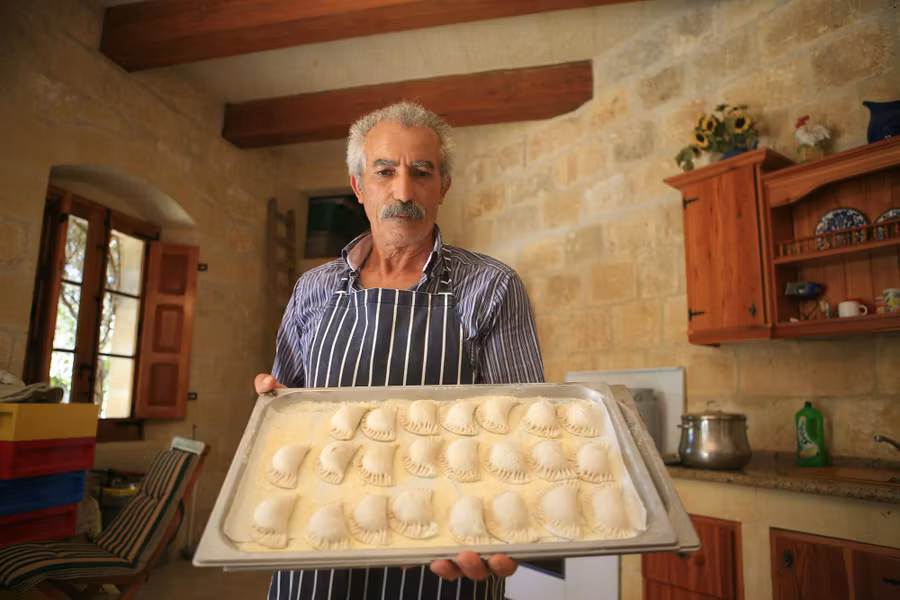 Pasta fresca realizad en una ecogranja de Gozo.