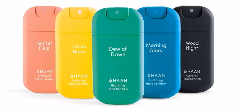 gel de manos Haan, neceser de viaje, mujeres viajeras